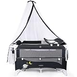 Heyo.Ja Portable Baby Playard, 4 in 1 Pack and Play, Baby Bedside Sleeper with Bassinet, Changing Ta