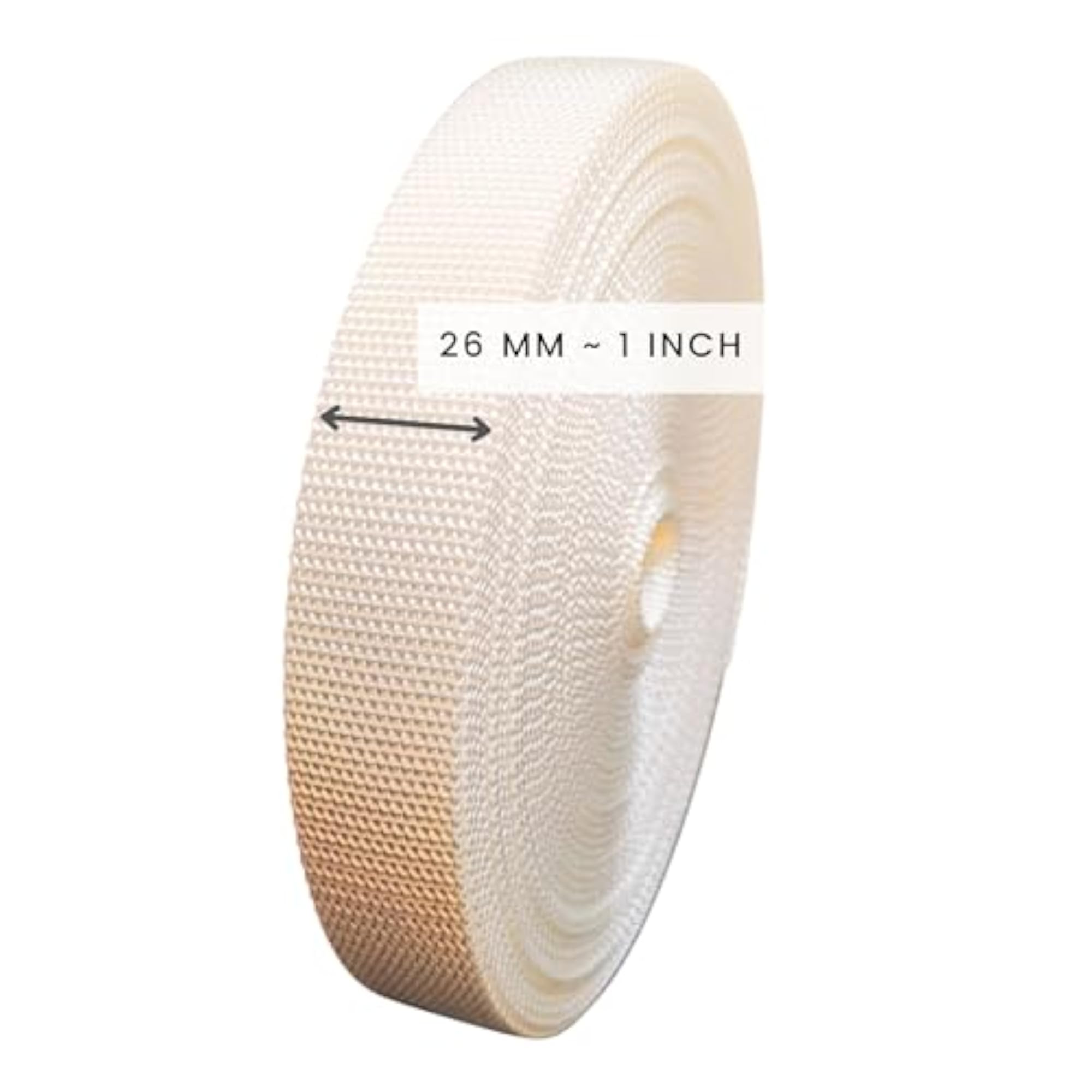 Off-White Polyester Webbing for Various Uses