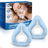 2PCs Replacement F20-Style Fabric Mask (Small) - No Silicone Contact, CPAP Full Face Cushion Wrapped by Cooling Fabric for Airfit F20 & Airtouch F20, No Stuffiness Even in Hot Weather (Blue-S)