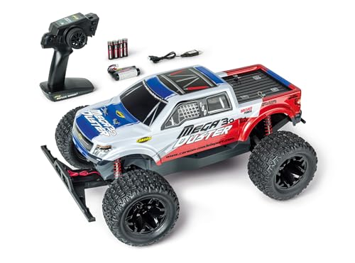 Pneumatici aderenti e sospensioni complete - I pneumatici off-road incollati ad alta aderenza sono dotati di 4 sospensioni e sono quindi perfetti per i terreni accidentati. Il truggy è anche un vero e proprio richiamo visivo.