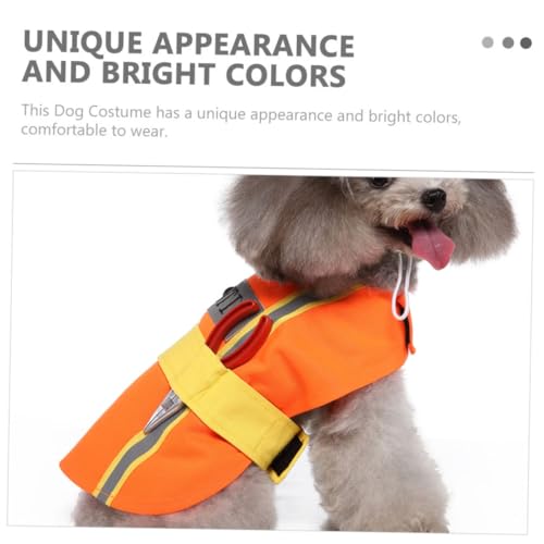 Disfraz para Perro XL Color Naranja Apariencia Ingeniero miniatura 3