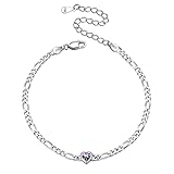 [Spécification]:Type de métal: argent sterling 925, sans allergène, sans nickel, sans cadmium, sans plomb; Bracelet réglable:16+5cm(6.3+2 pouce);Bracelet ajustable,le bracelet est tout à fait ajustable pour convenir à la plupart des poignets.Poids : 2.4g