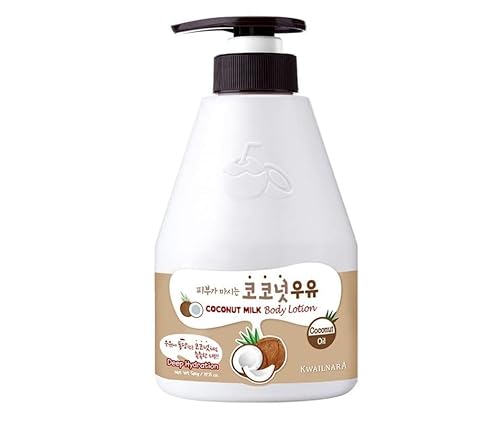 KWAILNARA Deep Hydrating Coconut Milk Body Lotion 560g – Nourishing Body Moisturiser for Dry & Rough Skin – Creamy Coconut Milk Formula for Long-Lasting Soft, Smooth, Supple Skin – Korean Skincare