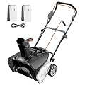 Litheli 2X20V Cordless Snow Blower, 20-inch Snow Thrower with 4.0Ah Battery, Electric Snow Blowers with LED Spotlight and Brushless Motor for Walkways and Driveways