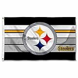 Pittsburgh Steelers Retro Stripes Large 3x5 Flag