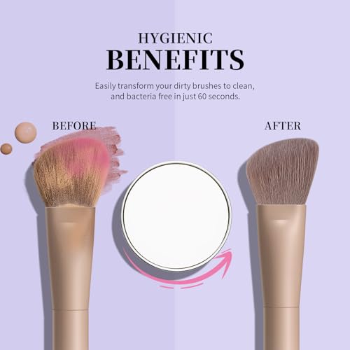 DUcare Limpiador de brochas de maquillaje, jabón, cepillo sólido, limpiador para limpiar esponjas de maquillaje - imagen 4