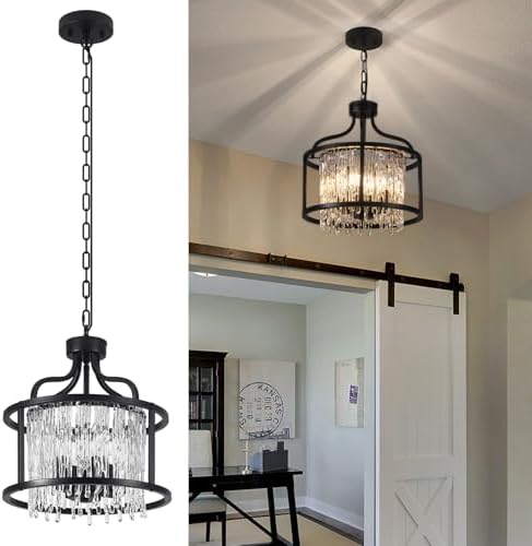 Luupyia 4Lights Crystal Chandeliers Pendant Light, Gorgeous Cryst...