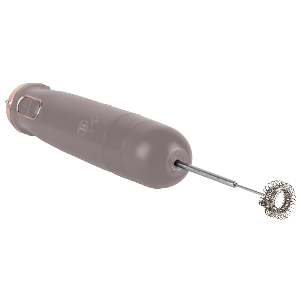 Berlinger Haus Batidora de Mano 6 en 1, 800W, Control de Velocidad Variable, Cuchilla de Titanio, Accesorios Incluidos, Acero Inoxidable, Color Taupe Mate