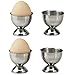 EIKLNN 4 Piezas Hueveras Acero Inoxidable, Soporte para Huevos, Taza de Porta Huevo, para Duros y Blandos Huevos Hervidos