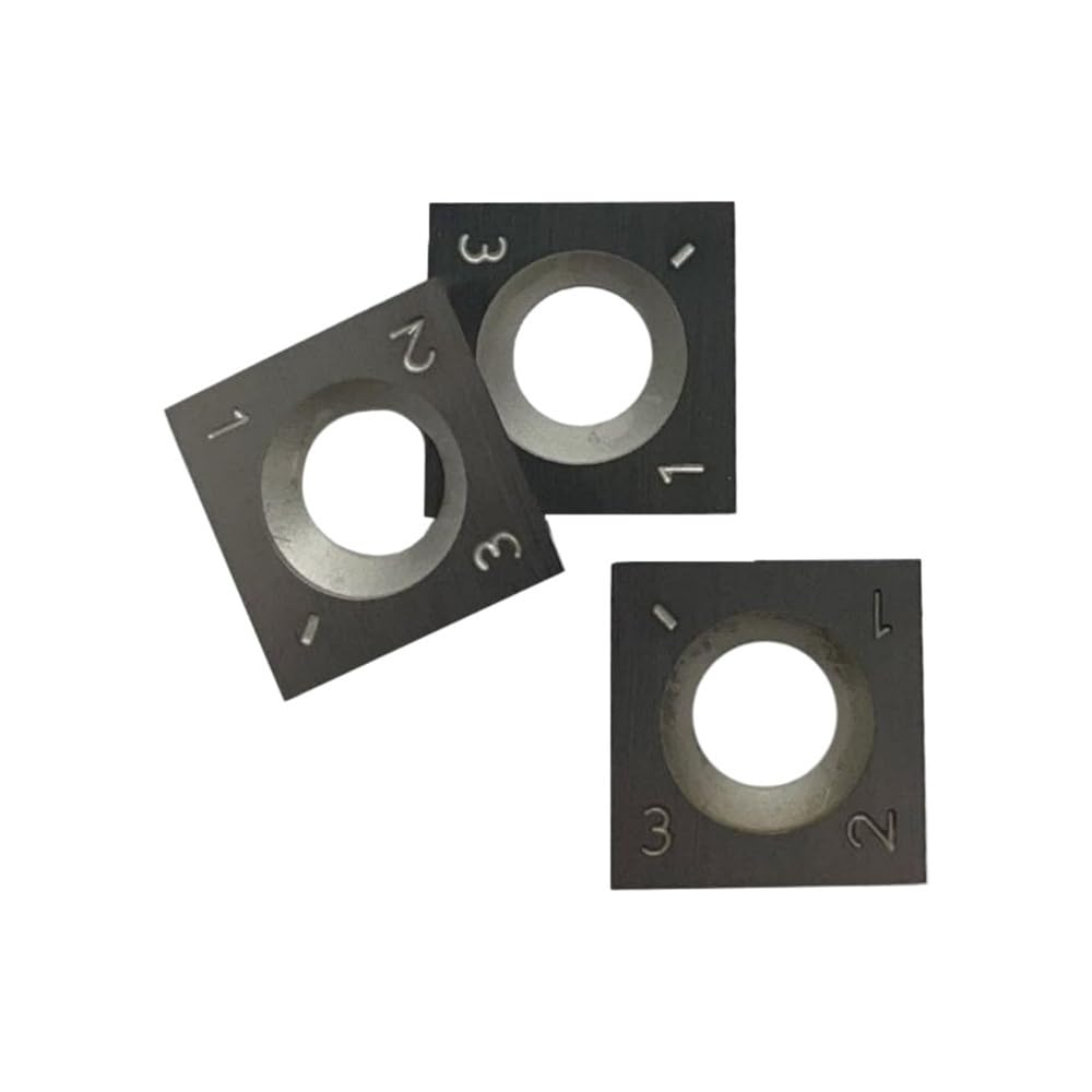 10pcs Tungsten Carbide Inserts Blades, Replacement Polished Square Cutter for DIY Wood Lathe Turning(13.8 x 13.8 x 2.5mm)