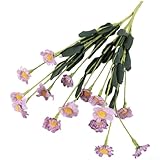 Künstliche Gänseblümchen aus Polyethylen, 15 Köpfe, Strauß für Heimdekoration und Hochzeitsarrangements, realistische Textur mit natürlich aussehenden Stielen, weiche, lebensechte Blütenblätter