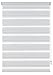 Deco Company Doppia Tenda a Rullo con morsetti, Doppio Rullo/Lato oscurato, Trasparentee e strisce opache, Tutte parti montaggio incluse, Bianco, 55 x 150 cm (LxA), 23-1002