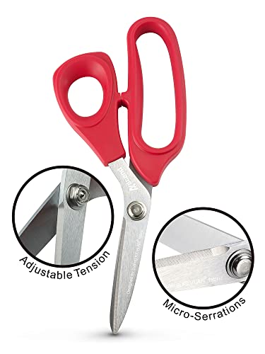 8 Inch Carbon Steel Shears - Kevlar, Dyneema, Vectran, Spectra, Technora, Nomex, Innegra, Dacron, Fiberglass, Carbon Fiber, Breathers #TOP7