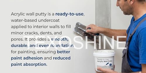 Image of Acrylic Putty Wall Putty - Smooth Finish & Easy to Apply (1KG) | Superior Coverage & Hiding, Eco-Friendly, Smooth Finish
