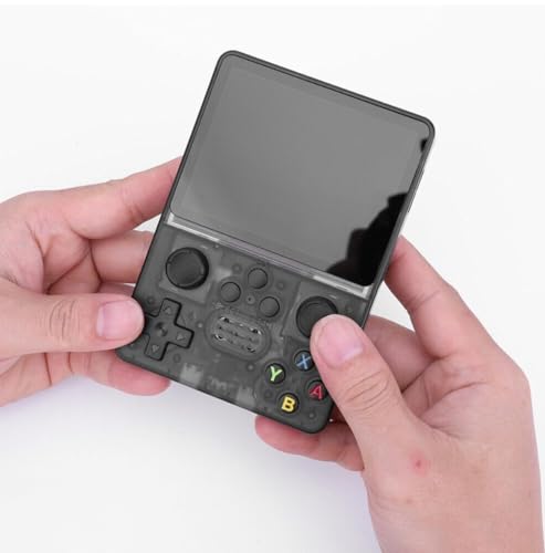 Image of WBD X-Ninja R35S Retro 64GB Transparent Black Video Game Console Mini Handheld Gameboy Built in 8000+ Classic Games + PSP Games