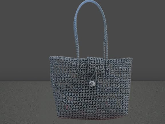 RP Collections - 100% Handmade Wire Koodai Bag – Rancom colours | Heavy-Duty Plastic Wire Shopping Basket with Handle | | Picnic & Home Organizer | 9 X 3.5 X 9 inch 4