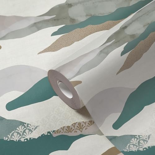 Papier peint pour masquer imperfections mur intissé bleu gris Profhome
