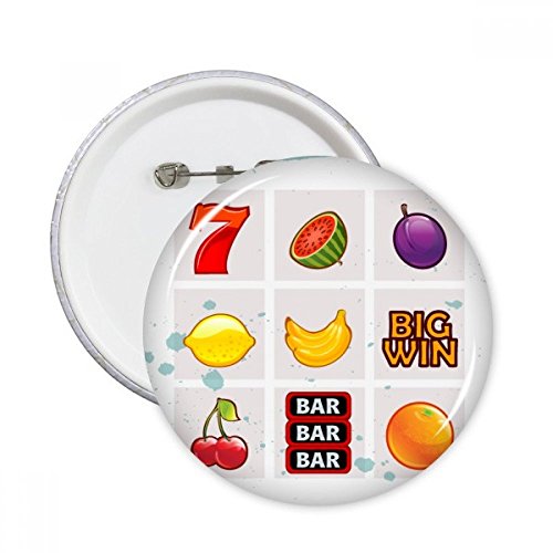 Badge bouton fruit numérique rond dessin animé vêtement multicolore M