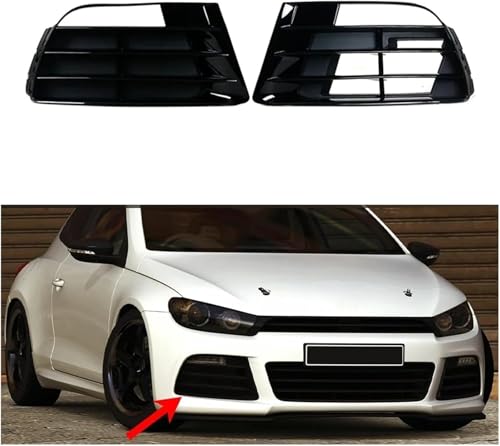 Parrilla delantera para VW Scirocco R 2009-2014 con luz antiniebla izquierda 6
