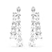 Produktbild Swarovski Matrix Drop-Ohrhänger, Weiße, Rhodinierte Ohrringe mit Strahlenden Swarovski Kristallen in Verschiedenen Schliffen