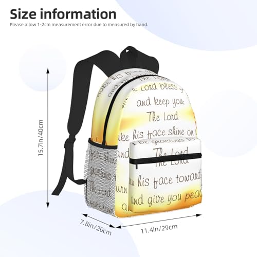 Numbers 6 24-26 Lord'S Blessing Bible Verse Lightweight Packable Backpack, Camping & Shopping, Ultra-Durable Backpack For Men & Women3