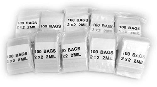 iMBAPrice 1000 - (2'' x 2'') Clear Reclosable Zipper Bags, Total 1000 Bags