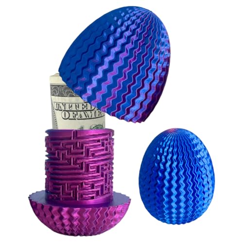 YAYNO Boîte à Casse Tête Labyrinthe Ovale Boîte de rangement labyrinthe pour œufs de Pâques Coffret Mystère 3D pour Ranger Argent et Cadeaux, Jeu de Réflexion Réutilisable pour Adulte