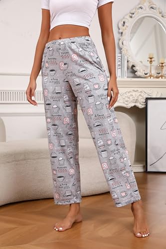 PNAEONG Pajama Pants Women 3 Pack Soft Cotton Lounge Pants Comfy Casual Pajama Bottoms with Elastic Waistband & Pockets4