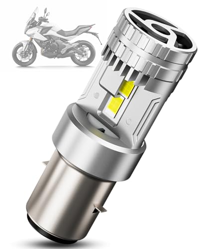 SUPAREE Bombilla BA20D 12V con Ventilador Bombilla Moto S2 35W BA20D S2 LED para Faro de Moto Hi/Lo 500% 10000LM 6000K 1:1 Mini Size Plug y Play 1 Pieza