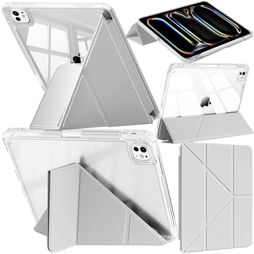 Coque iPad Pro 11 2024 M4 transparente pour travailler en voyage avec support