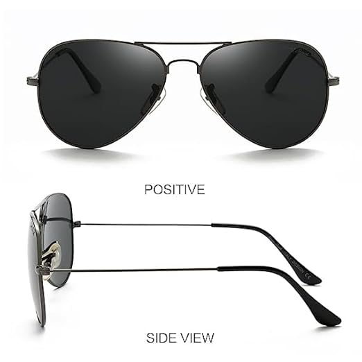 DARK ROMANCE Full Rim Aviator | Polarized Aviator Sunglasses lightweight Stylish Glasses for Men Women UV Protection|