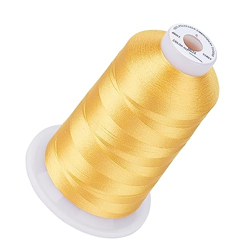 Image of Simthread 5500Yds /5000M 40WT Polyester Embroidery Thread Butternut S024 | High-yardage 5000M spool offers smooth feeding and stable 40WT polyester thread for home and commercial embroidery machines.