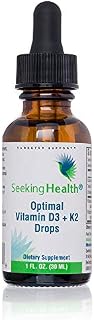 Seeking Health | Optimal Vitamin D3 + K2 Drops | 500 IU Vitamin