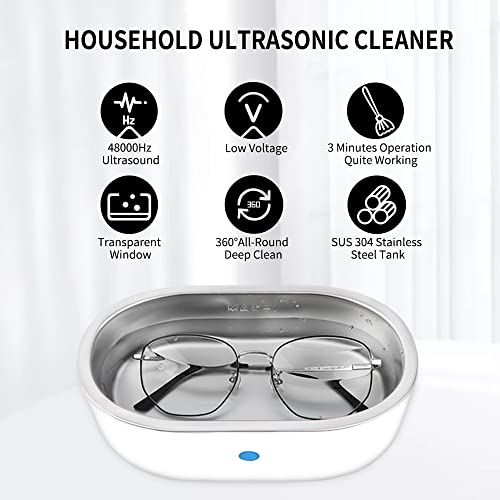 DROEAY 48KHz Ultrasonic Jewelry and Eyeglasses Cleaner #TOP20