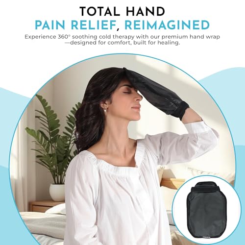 Image of SandPuppy Handcool- Hand Ice Pack for Pain Relief, Reusable Cold Therapy Gloves for Chemotherapy and Neuropathy, Gel Ice Glove for Hands Finger Injuries, Carpal Tunnel, Arthritis, Working Hands. (Pack of 2)