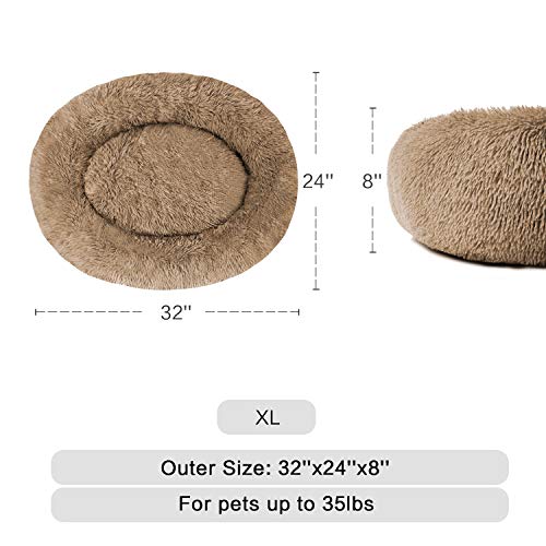 Comfortable Round Plush Dog Beds, Calming Dog Bed For Small Medium And Large Dogs - Xl #TOP1