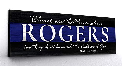Personalized Police Officer Wrapped Canvas