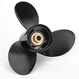 10 3/8 x 13 (10 Spline Tooth) OEM Parts No.48-19640A40 Upgrade Aluminum Boat Propeller Compatible with Mercury Outboard Motors 9.9/15/18/20/25HP, Rh