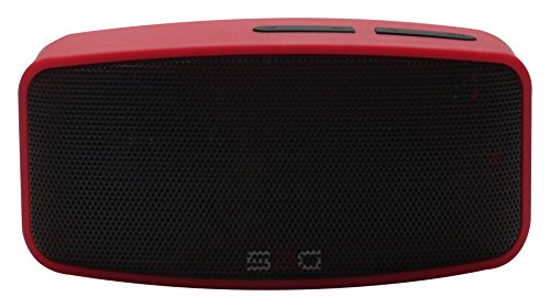S2G AXESS von SOUND2GO - Bluetooth Lautsprecher mit Freisprecheinrichtung, Micro-SD Slot, USB-Player und FM-Radio - schwarz/rot