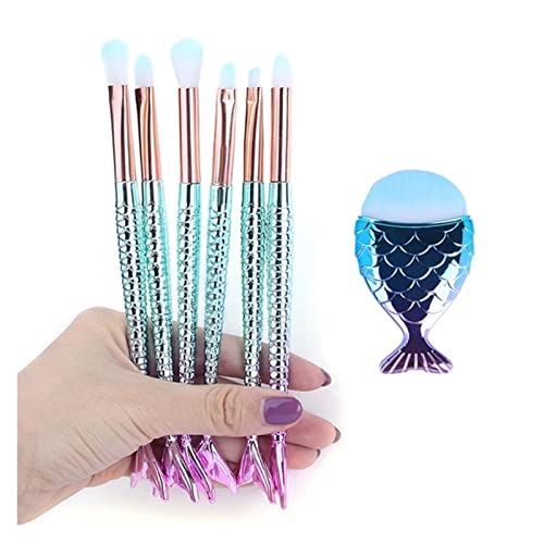Pinceaux de maquillage rose Mermai pour un teint frais au bureau