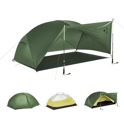Naturehike Mongar 1/2/3 Person Backpacking Tent - Waterproof, Quick Setup, Lightweight Camping Shelter with Footprint
