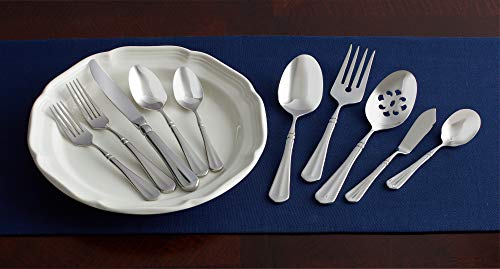 Mikasa French Countryside 45-Piece Stainless Steel Flatware Set With Serveware, Service For 8 #TOP3