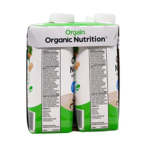 Orgain, Nutri Shake Sweet Vanilla Bean Organic, 11 Fl Oz, 4 Pack #TOP6