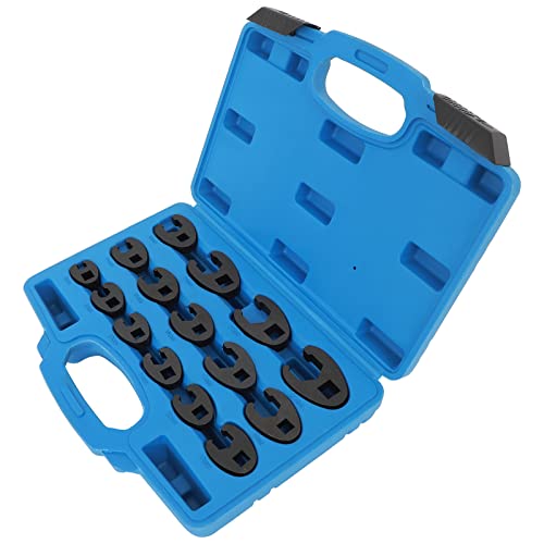 Image of SCITOO 15 Piece Crowfoot Wrench Metric Set Metric 8 to 24 mm Sizes
