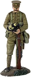 World War 1 British Infantry with Souvenir German Helmet 1:30 Scale Metal