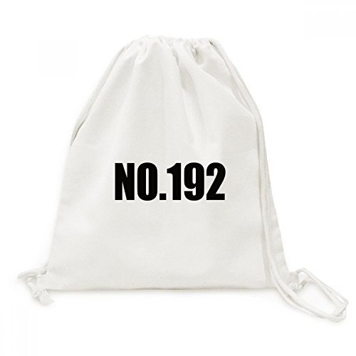 Toile Drawstring Backpack Nom Numéro Chanceux No.192 Évite la Perte de vos Affaires