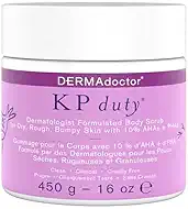 DERMAdoctor KP Bump Eraser Body Scrub with 10% AHAs + PHAs for Keratosis Pilaris, Dry, Rough, and Bumpy Skin, Dermatologist Formulated Exfoliating Body Scrub with Glycolic and Lactic acids - 16 Fl oz