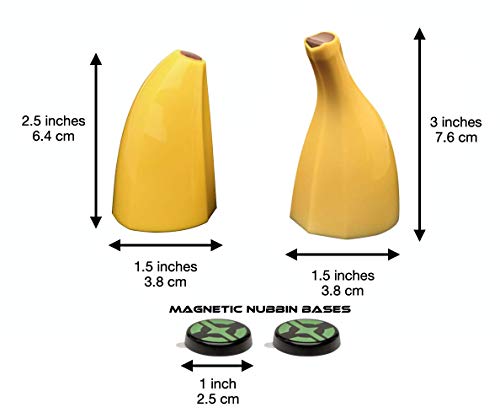 Helmet Flair® Magneatohz™ Banana For Helmet | Made In Usa | Helmet Accessory For Motorcycle Helmet, Bike Helmet, Ski Helmet | Magnetic Attachment | Interchangeable | Pair (Helmet Not Included) #TOP4