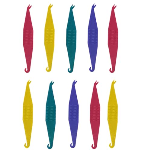 RTRTGS 10 Stück Kieferorthopädische Elastische Einweg-Kunststoff-Zahnspangenentfernungswerkzeuge Materialplatzierungs Elastischer Seilhaken Elastischer Haken