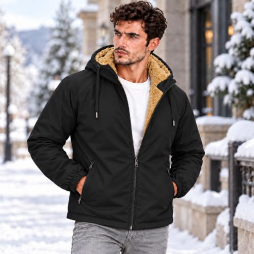 IANDT Men's Hooded Winter Jacket with Fur Lining - Image 6